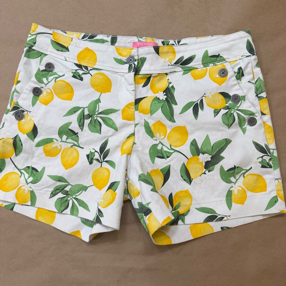 Isaac Mizrahi Lemon Print Shorts Size 10